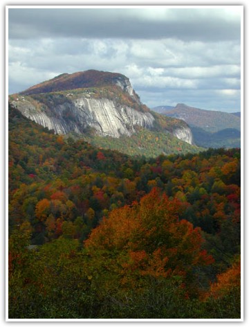 Whiteside Mountain in the Fall